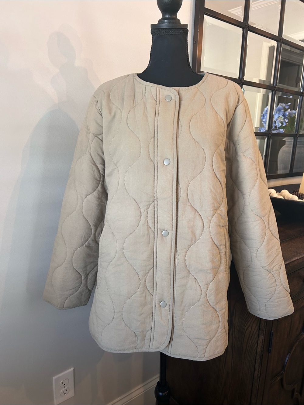 Lucky Brand women's lightweight quilted snap jacket